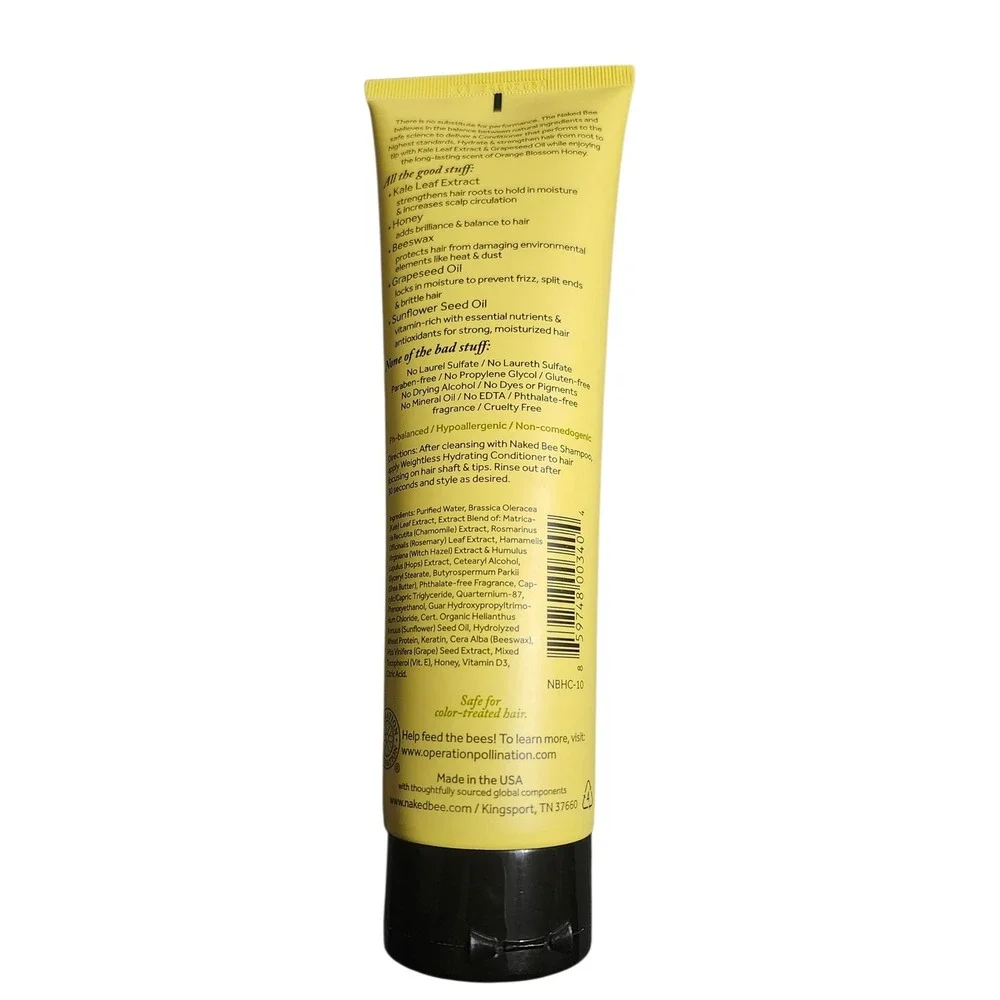The Naked Bee Orange Blossom Honey Weightless Hydrating Conditioner 10oz NBHC-10